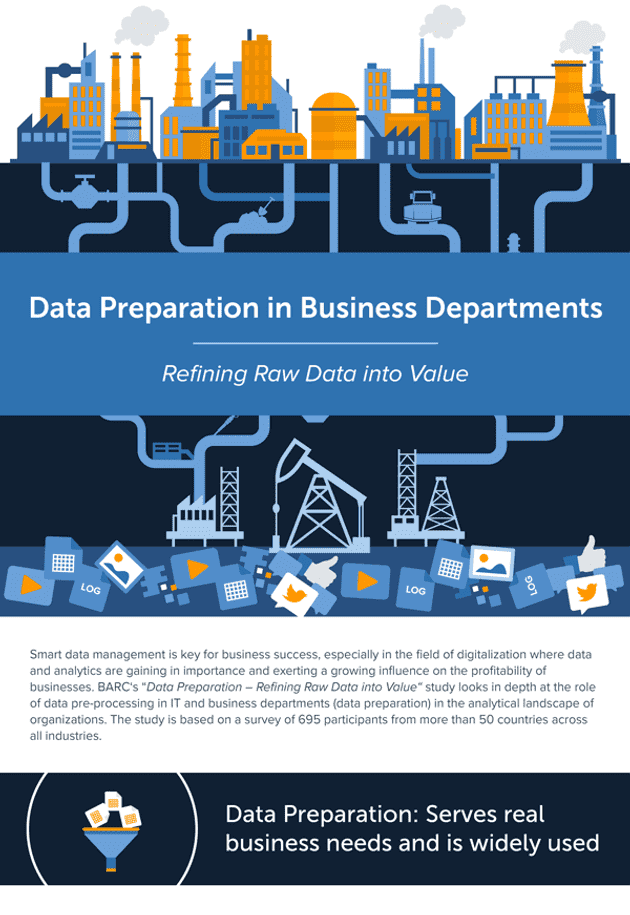 Infografik: Data Preparation im Fachbereich (Weltweite Studie)